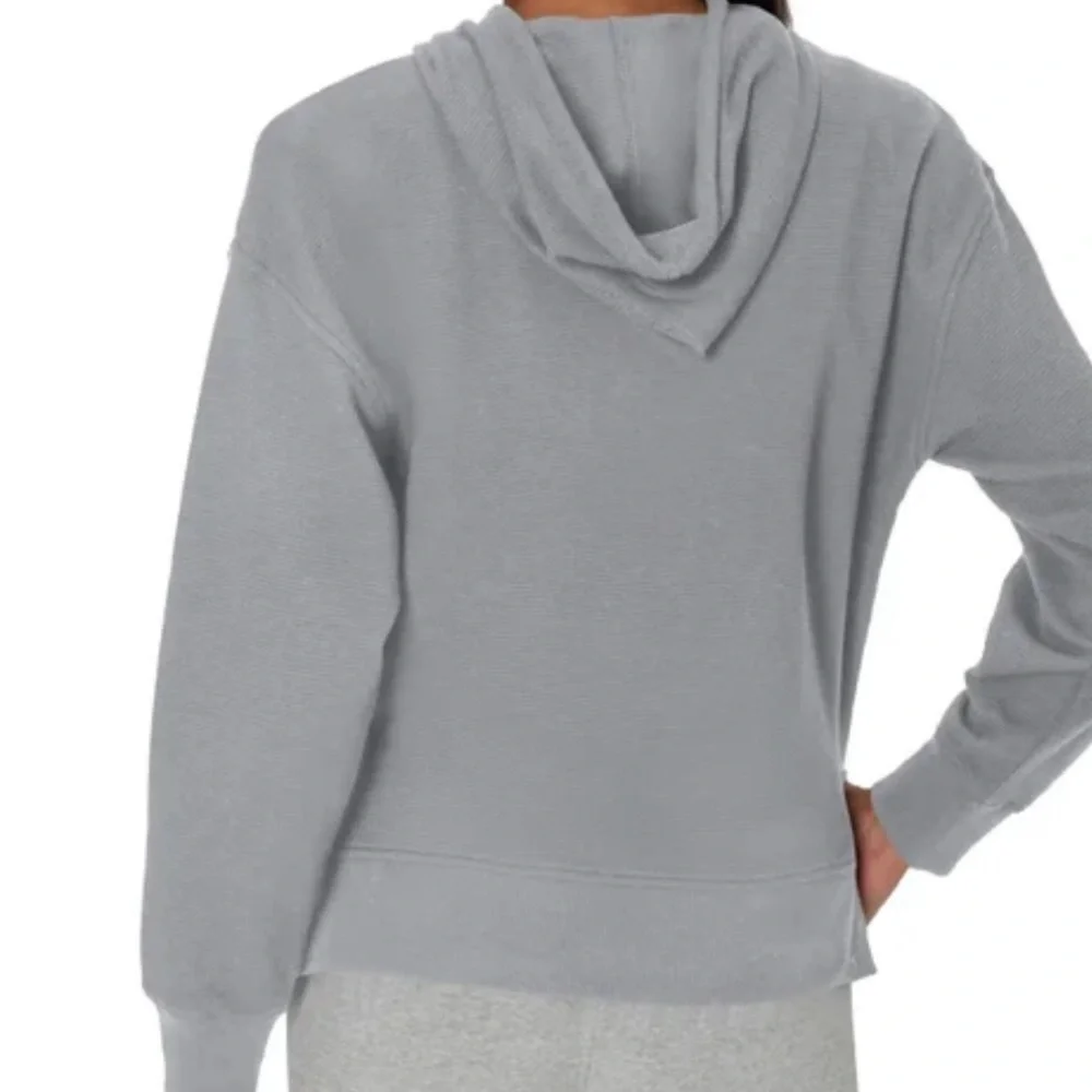 CHAMPION Women's Gray Hoodie Sweater - Picture 2 of 8